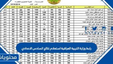 رابط وزارة التربية العراقية استعلام نتائج السادس الاعدادي 2025