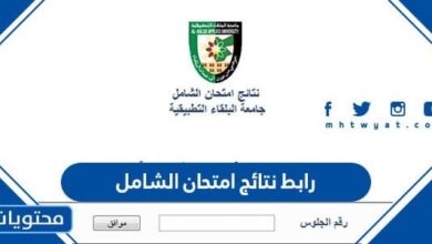 رابط نتائج امتحان الشامل 2025 الدورة الصيفية جامعة البلقاء