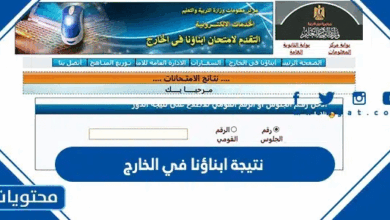 رابط نتيجة ابناؤنا في الخارج 2025